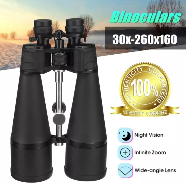 Sakura 80mm Tube 30-260x160 Zoom Binoculars 168FT Full Coated Optics Telescope