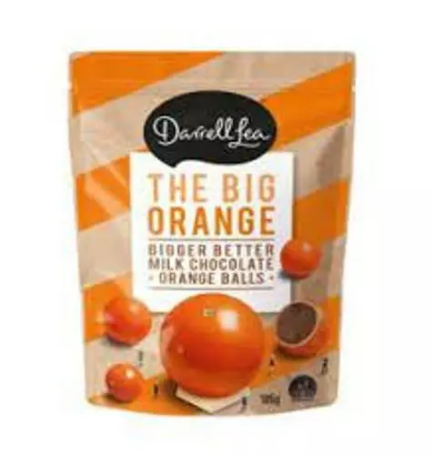 915523 4 x 160g BAGS OF DARRELL LEA THE BIG ORANGE MILK CHOCOLATE ORANGE BALLS