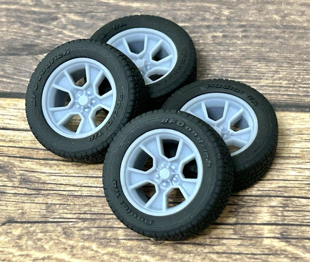 Resin 20 Inch Truck Steelies Model Car Wheels/Tires 1/24 1