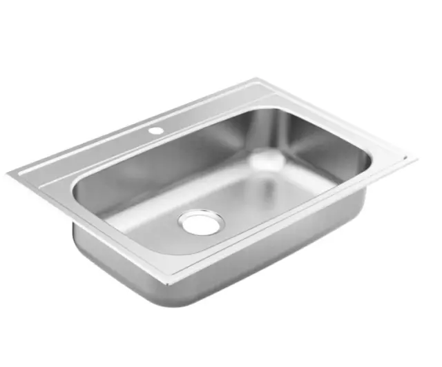 Moen 1800TM series 18 Gauge Stainless Steel 33x22" Drop-In Sink - G181631Q