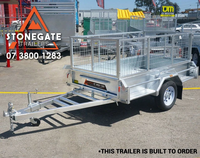 6x4 Caged Box Trailer Fully Welded Box Trailer Hot Dip Galvanized Tilting