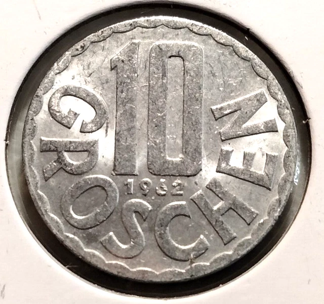 1962  AUSTRIA  10 Groschen  Coin -  KM# 2878 - Combined Shipping (#INV8525)