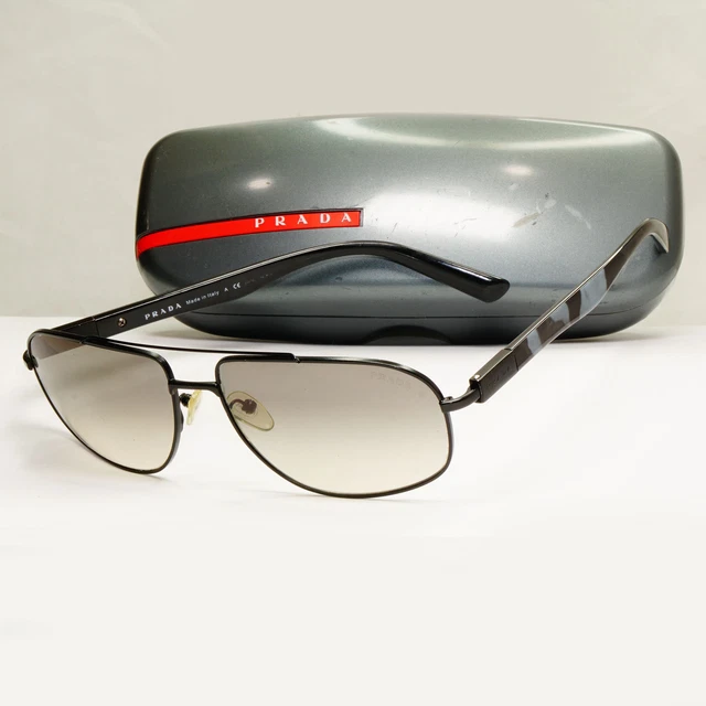 Prada 2010 Glass Lens Sunglasses Black Grey Camo PR57NS SPR 57N 1BO-3M1 071222