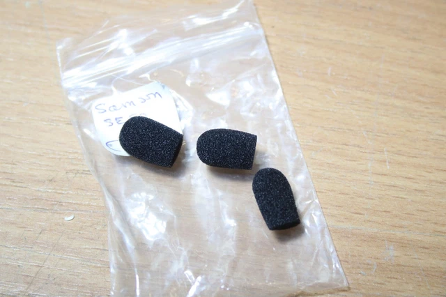 NEUF : Lot de 3 Bonnette anti-vent SAMSON pour Micro-casque SE50 Black