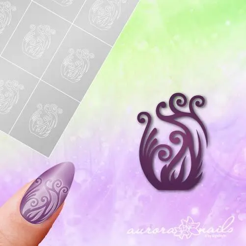 Schablonen für Airbrush und Nailart F365 Nailart Floral Ornament Blume Ranke