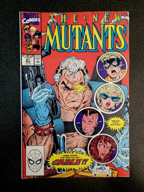 MARVEL COMICS THE NEW MUTANTS VOL 1 #87 MARCH 1990 First Appearance Cable UNG
