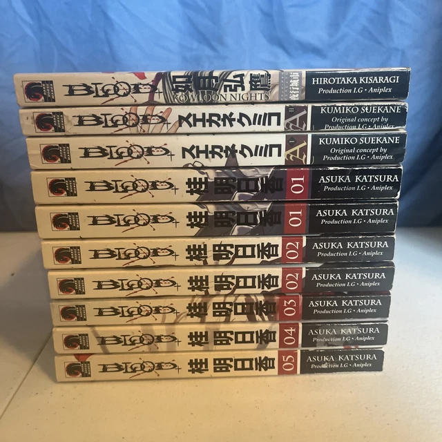 Blood+ Plus Vol. 1-5 + Adagio 1-2 + Kowloon nights-  Dark Horse Manga English