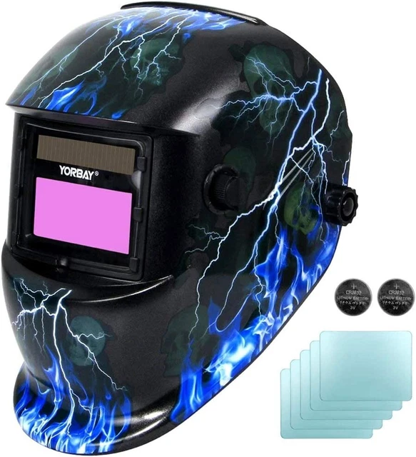 Casco per Saldatura Solare, con oscuramento Automatico della Visiera, 5 vetri