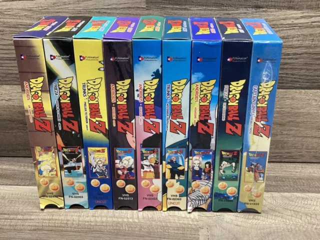 Dragonball Z 9 VHS Tape Lot Anime Goku Vegetta Gohan Trunks Buu Garlic Jr 1 new