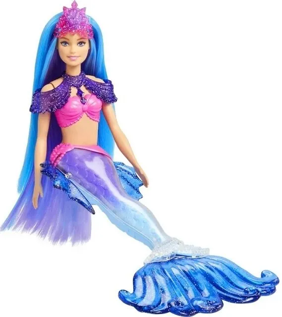 Barbie Mermaid Power "Malibu" Doll Blue Hair, Seahorse Pet plus Accessories