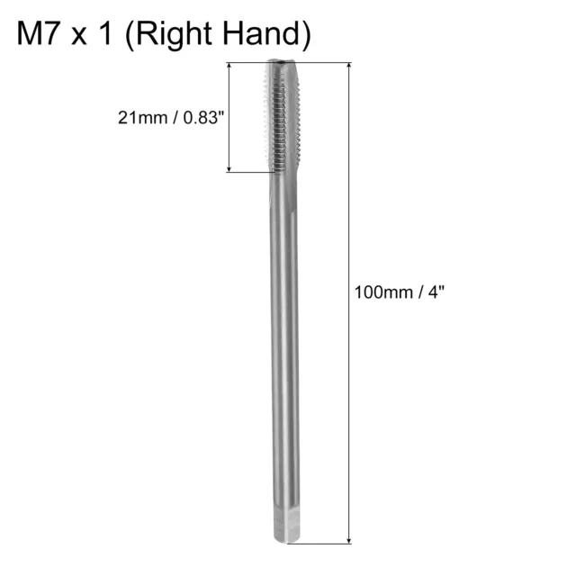 Metric Thread Tap M7 x 1 H2 100mm Extra Long Straight Flute Tapping Tool 2