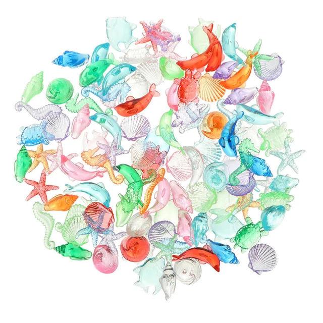 200 Pcs Rubber Fish Figure Simulation Toy Squiz Toys Aquarium