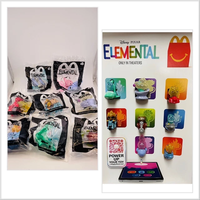 MCDONALD’S HAPPY MEAL TOYS Disney Pixar Elemental complete Set of 8