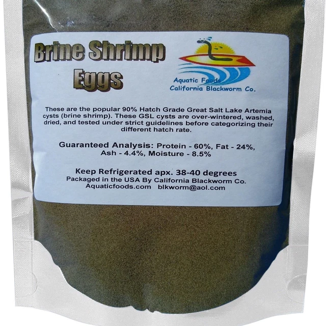 Brine Shrimp Eggs, Premium Grade 90% Hatch, Great Salt Lake (Artemia Cysts) Eggs