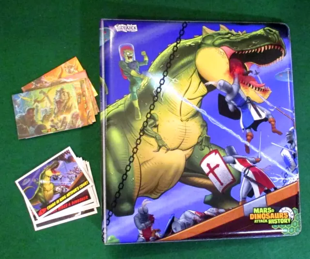 Mars Attacks Uprising Mars & Dinosaurs Official  Card Binder + Both Sets