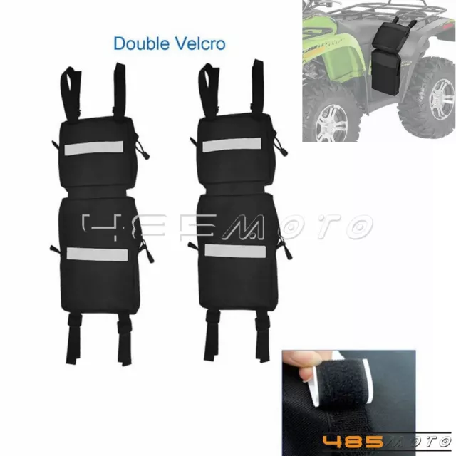 2-Pack Trails ATV Fender Bag Black Accessory Pack Luggage Storage Hunting Bags 3