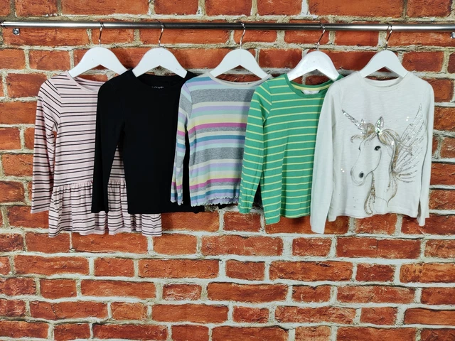 Girls Bundle Age 3-4 Years Next Gap Long Sleeve T-Shirt Top Horse Stripe 104Cm