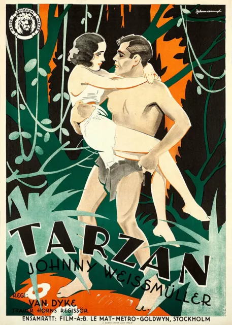Tarzan The Ape Man 1932 Swedish Movie Poster
