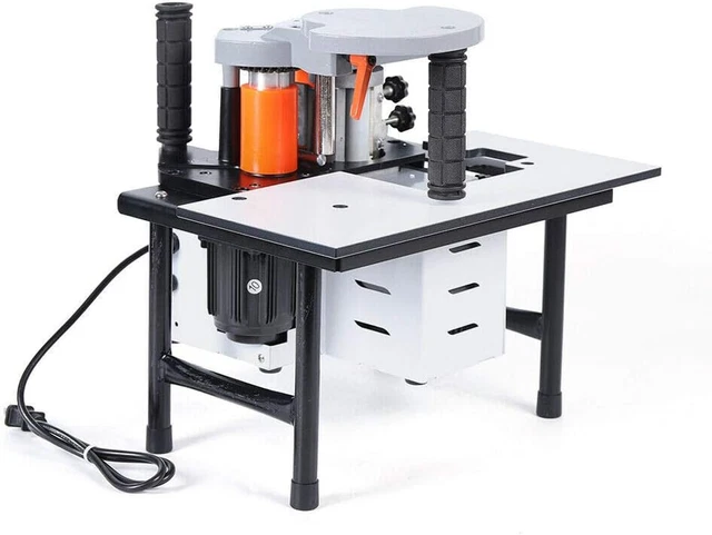 Edge Bander, 110V 5M/Min Portable Woodworking Edge Banding Machine Wood PVC Doub