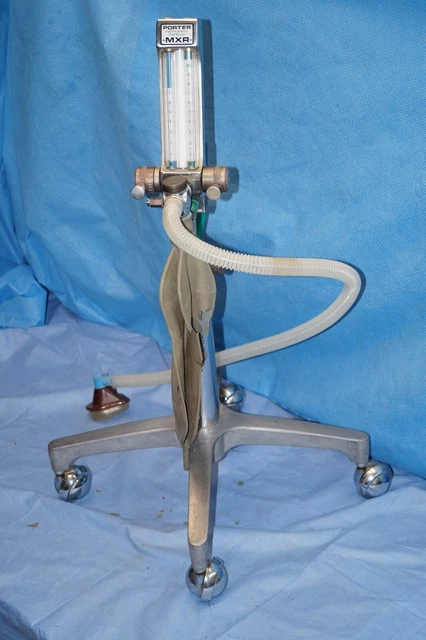 Porter MXR Dental Nitrous Oxide N2O Flowmeter Conscious Sedation Unit With Stand