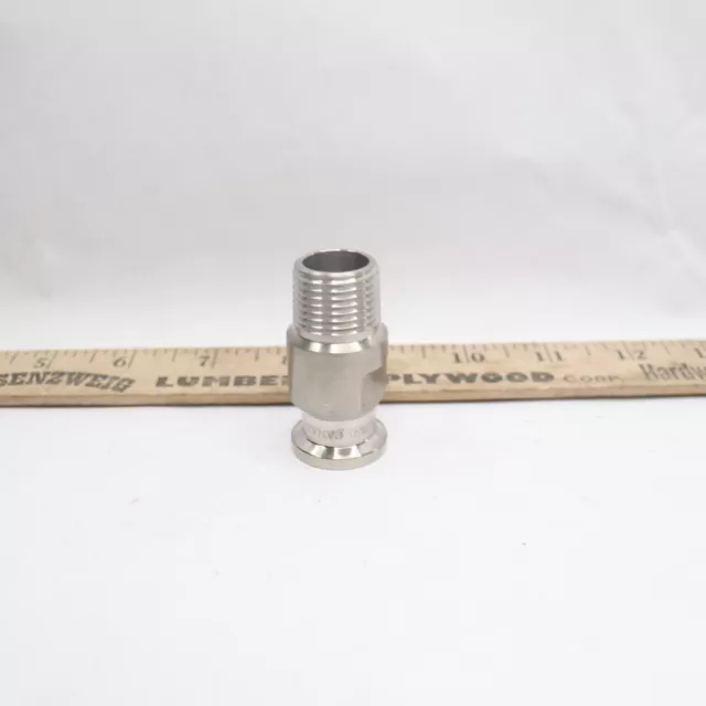 Adaptador de púa de manguera sanitaria Tri-Clamp teel acero inoxidable tubo de 0,75"" x tubo de 0,5"" tamaño de tubería