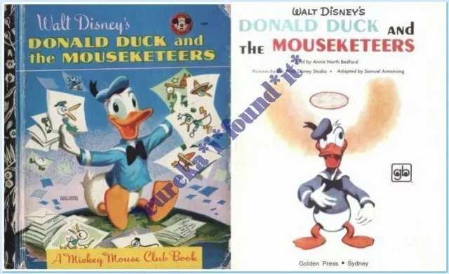 LITTLE GOLDEN BOOK SYDNEY WALT DISNEY'S DONALD DUCK and the MOUSEKETEERS #D95