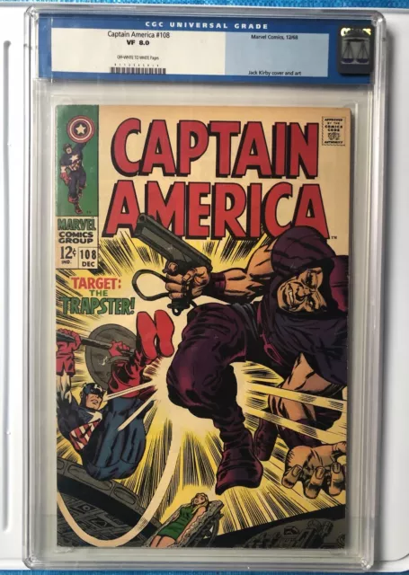 Captain America #108 (CGC 8.0) Trapster appearance Jack Kirby 1968 Marvel