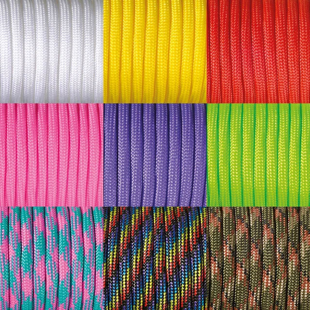 (0,52 EUR/m) 50 m Paracord 4 mm Farbauswahl, Flechtschnur Fallschirmleine
