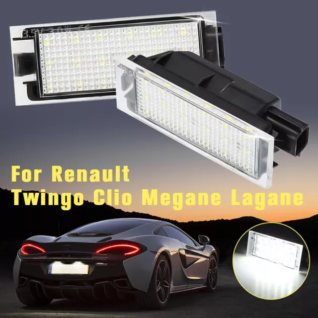 2PCS Eclairage plaque LED Pour Renault Twingo 2 Captur Clio III IV Laguna II III
