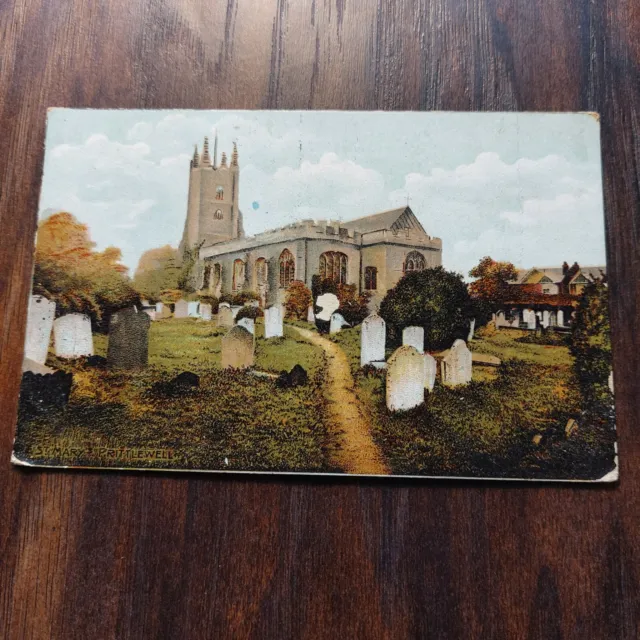 Antique Postcard St. Mary's Prittlewell Church
