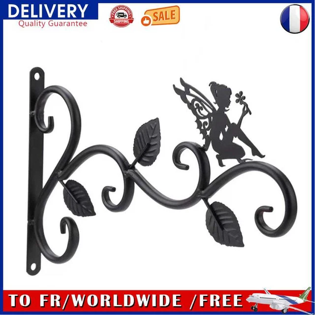 Plant Flower Pot Basket Iron Wall Hanging Hook Garden Yard Balcony Decor