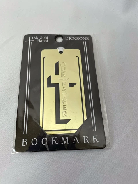 Dicksons Bookmark Our Father 18k Gold Plated 3” Inspirational Religious
