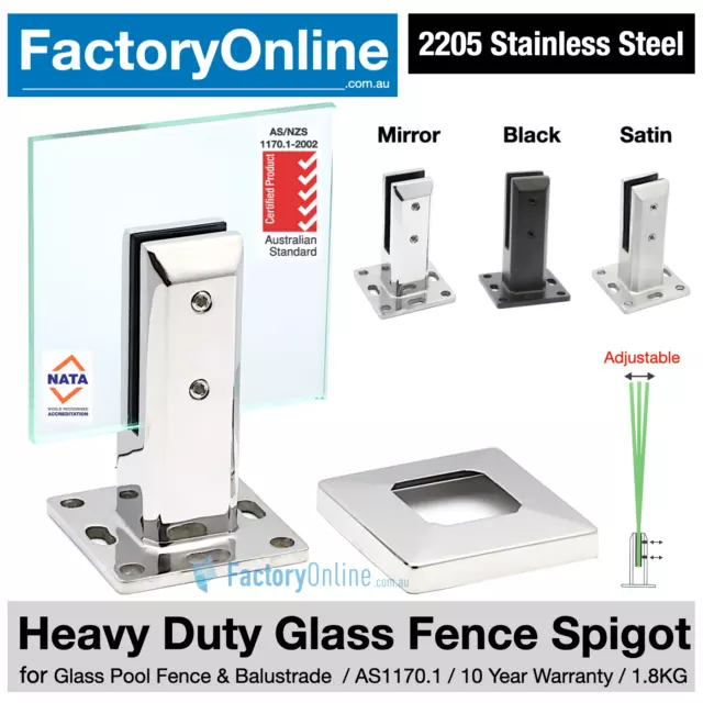 Glass Spigots Pool Fencing Balustrade 2205 Stainless Steel Fence Clamp Spigot