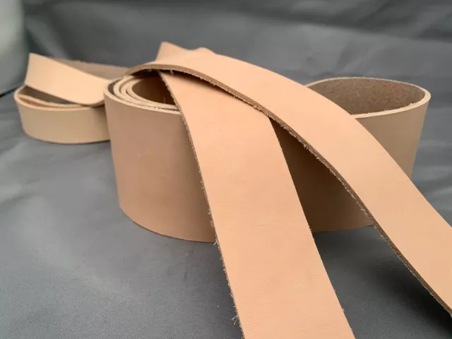 Veg Tan 2.7 to 3.5mm Handmade Leather Belt Tooling Strip butt craft  hobby z2