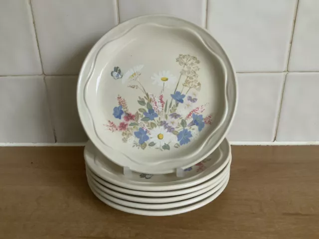 Poole Pottery Springtime 6 x 17 cm Side / Tea Plates