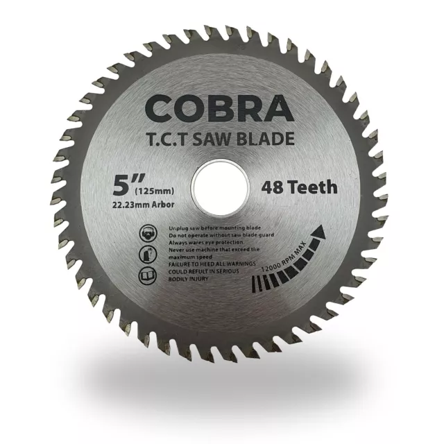 COBRA 5" / 125mm Circular Aluminium Cutting Saw Blade Disc - 1 Each - Meat Axe