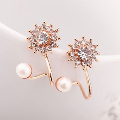 Elegant Rhinestone Earrings Snowflake Crystal Earring Earstud Women Jewelry 2pcs