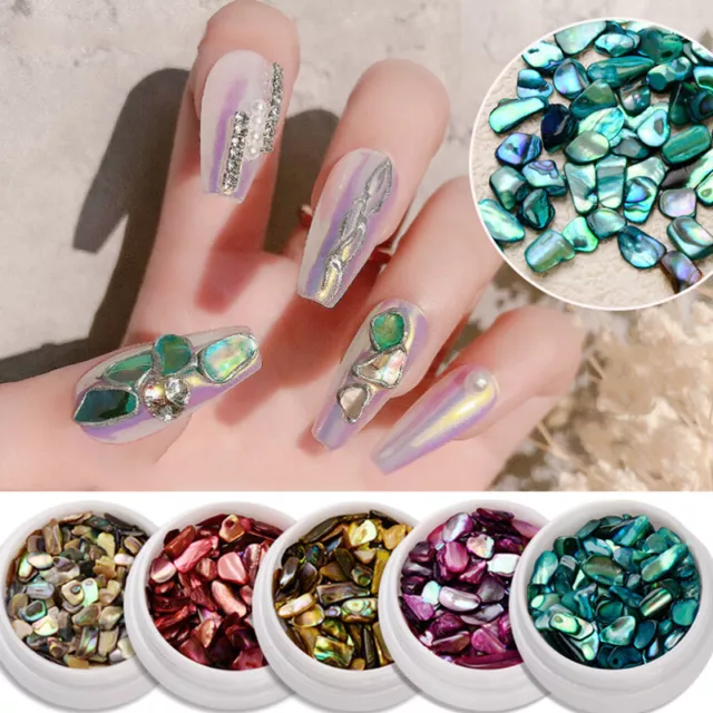 Irrégulière Fragments 3D Art Ongles Strass Glitters Perles Acrylique Tips Décor.