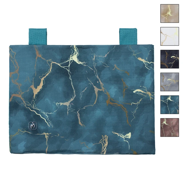 Coprifuochi Imbottito Effetto Marmo - 75x50 Cm Per Piano Cottura, Design Elegante Con Venature Oro