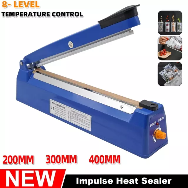 200/300/400mm Impulse Heat Sealer Sealing SAA Machine Electric/Plastic Poly Bag