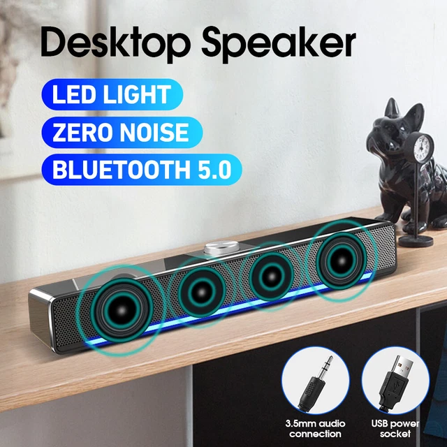 Wired Computer Speakers System Stereo Bass Subwoofer LED For Desktop Laptop PC E - Foto 7