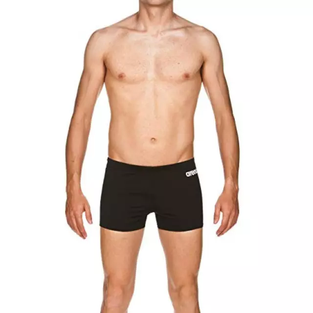 (TG. 48) Arena M Solid Short, Bermuda Nuoto Uomo, Nero (Black/White), 48 IT - NU