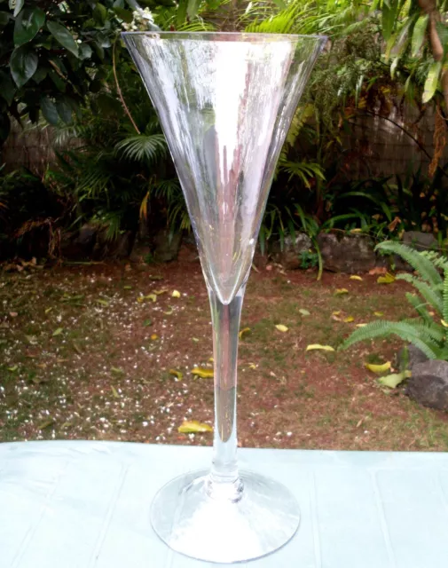 CLEARANCE! Rare Retro (50cm) HANDCRAFTED Giant TALL CENTREPIECE Flute Wine Glass