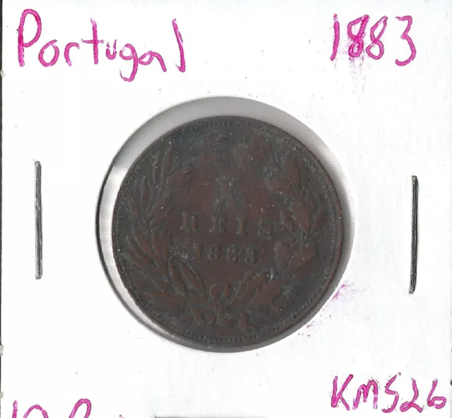 Coin Portugal (Kingdom) 10 Reis 1883 KM526