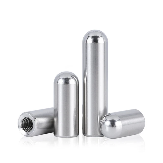 304 Stainless Steel Round Head Parallel Pins With Internal Thread Φ4 Φ5 Φ6 Φ8