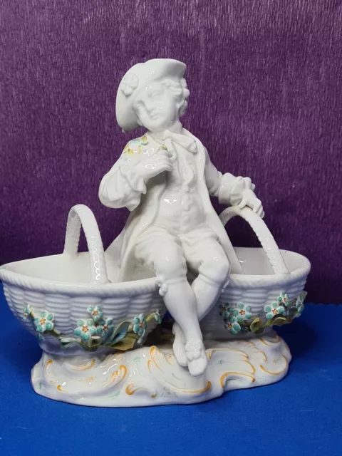 Antique French Joseph-Gaspard Robert Porcelain figurine Salt Cellars #2