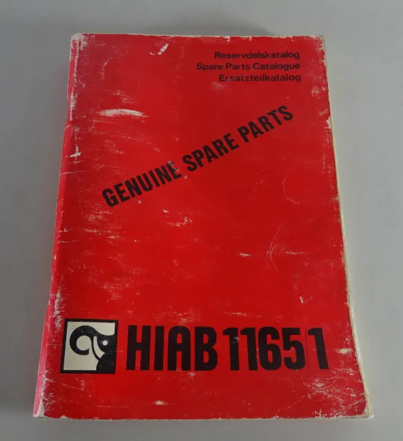 Parts Catalog/Spare Parts List / Hiab Crane 1165/1 Stand 08/1979