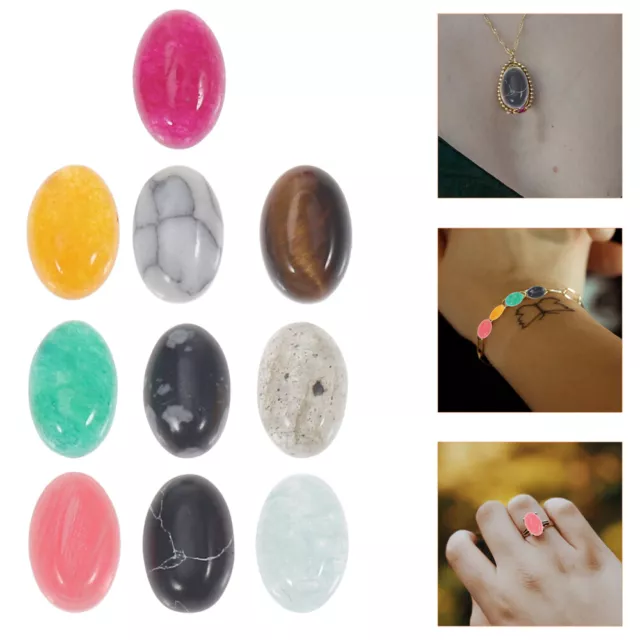 half round agate cabochons 10 Stück DIY Schmuckherstellung Material abgeflacht N