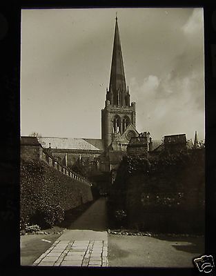 Glass Magic Lantern Slide CHICHESTER CATHEDRAL FROM SOUTH C1910 ENGLAND L101