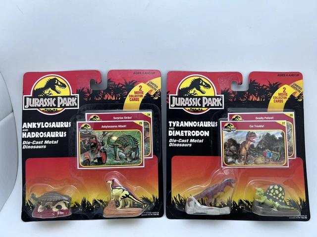 Jurassic Park - Kenner - Figurines Métal - Pteranondon & Galliminus